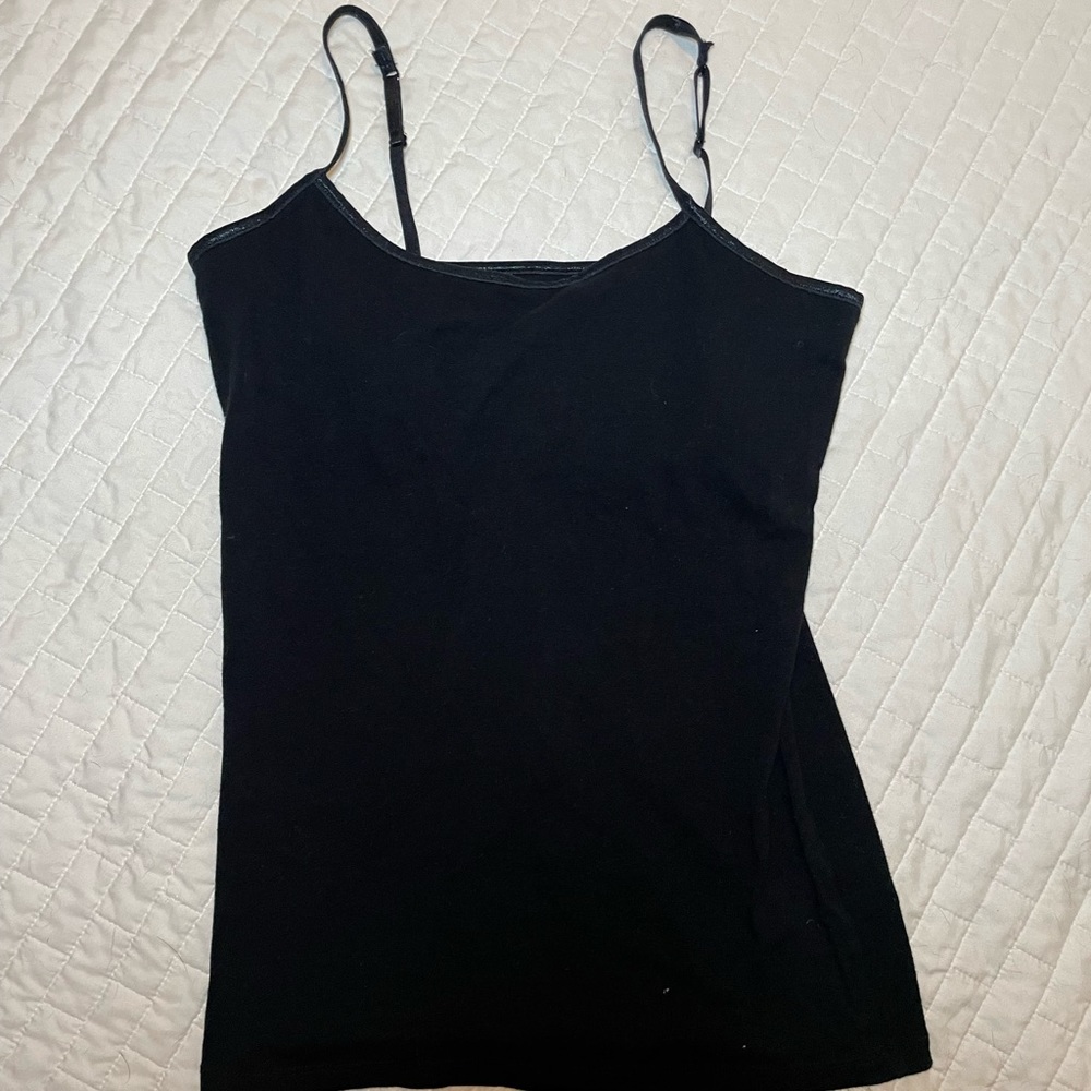 Black Cami fitted tank top